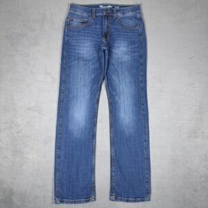 Wrangler Retro Slim Straight Jeans Mens 31x32 Stretch Western Denim Medium Wash